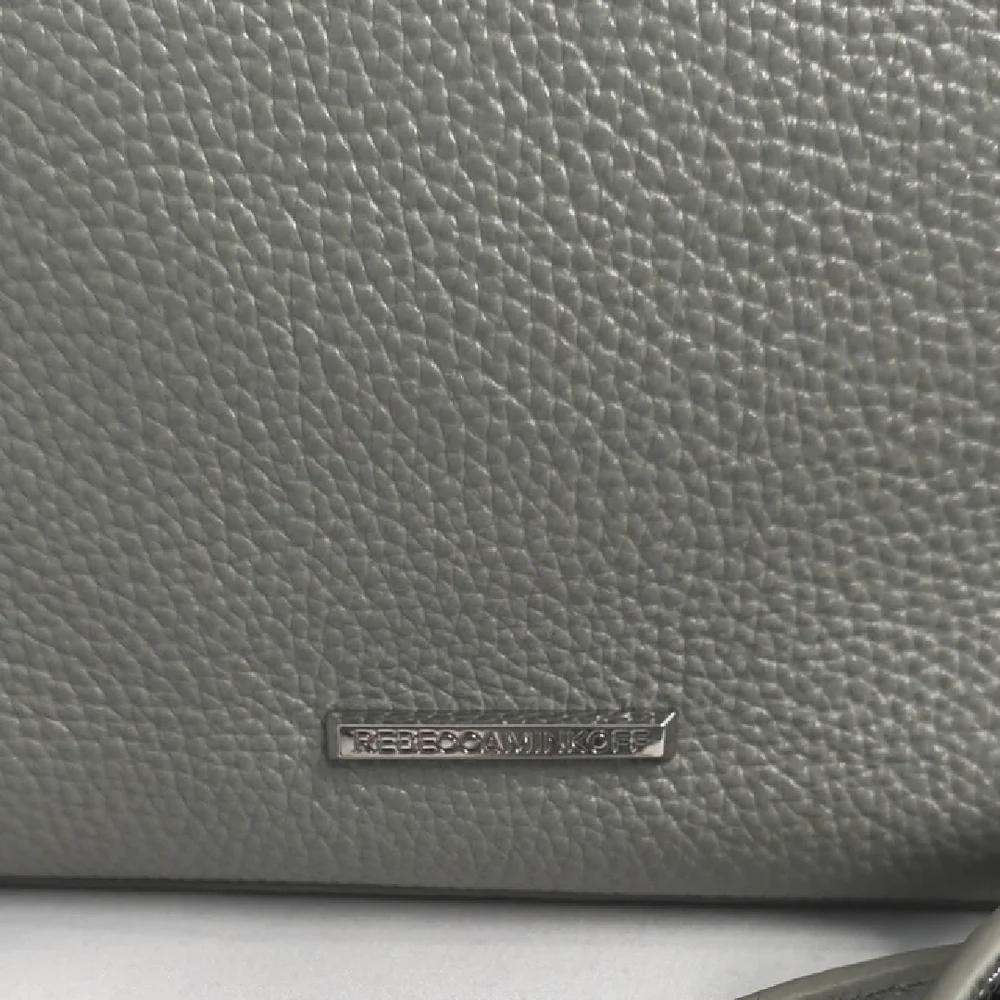 Like New Rebecca Minkoff Gray Leather Moto Crossbody Satchel - Picture 5 of 9